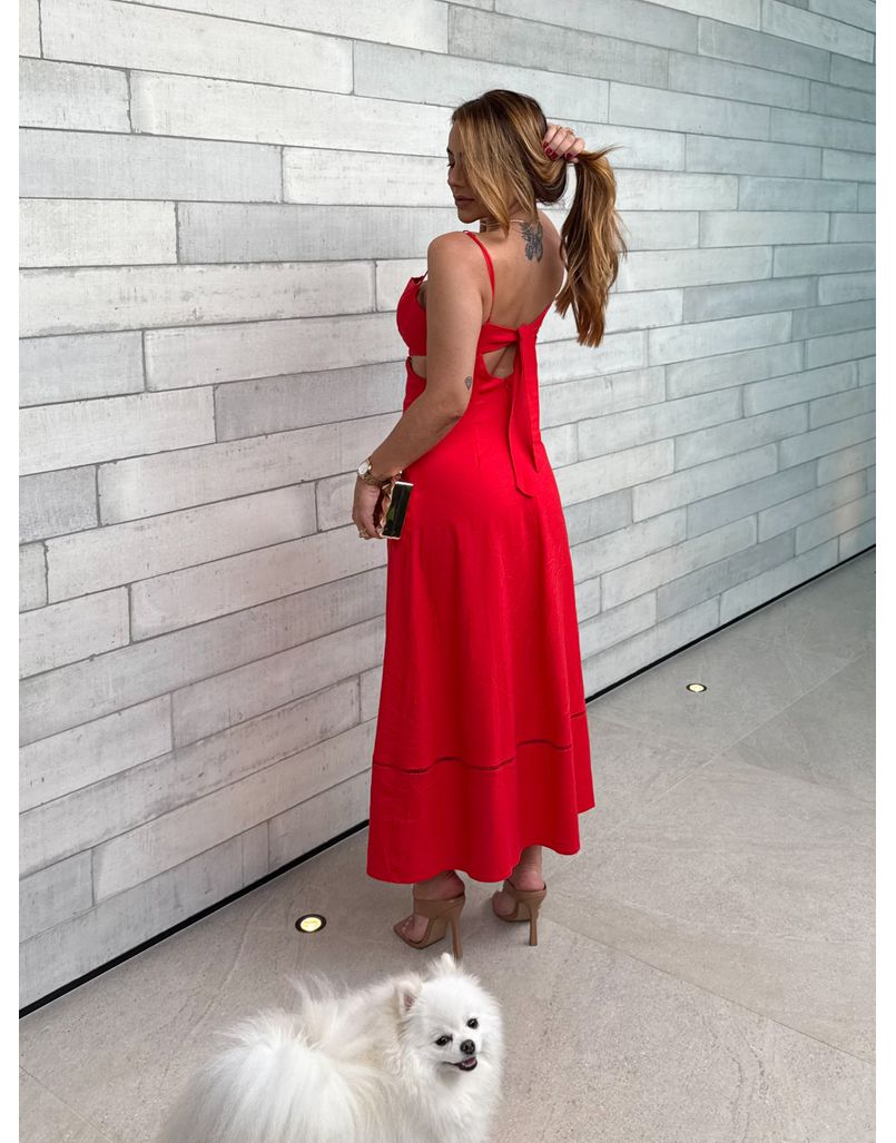 Vestido Midi Maraisa Vermelho 