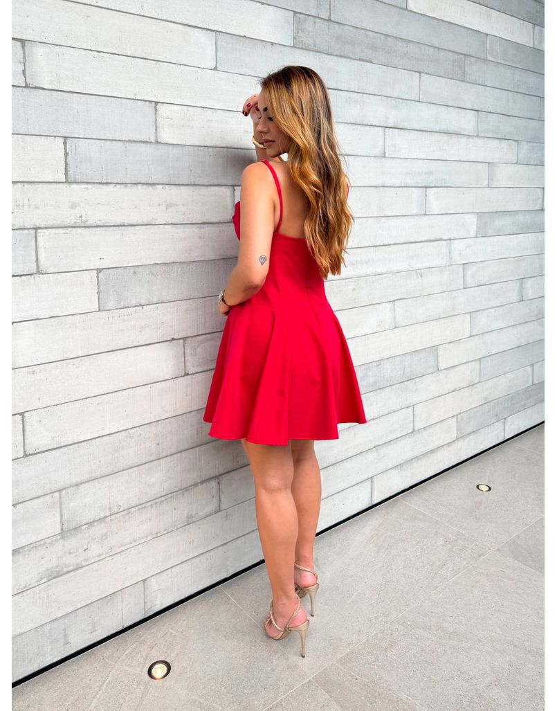 Vestido Decote Jully Vermelho