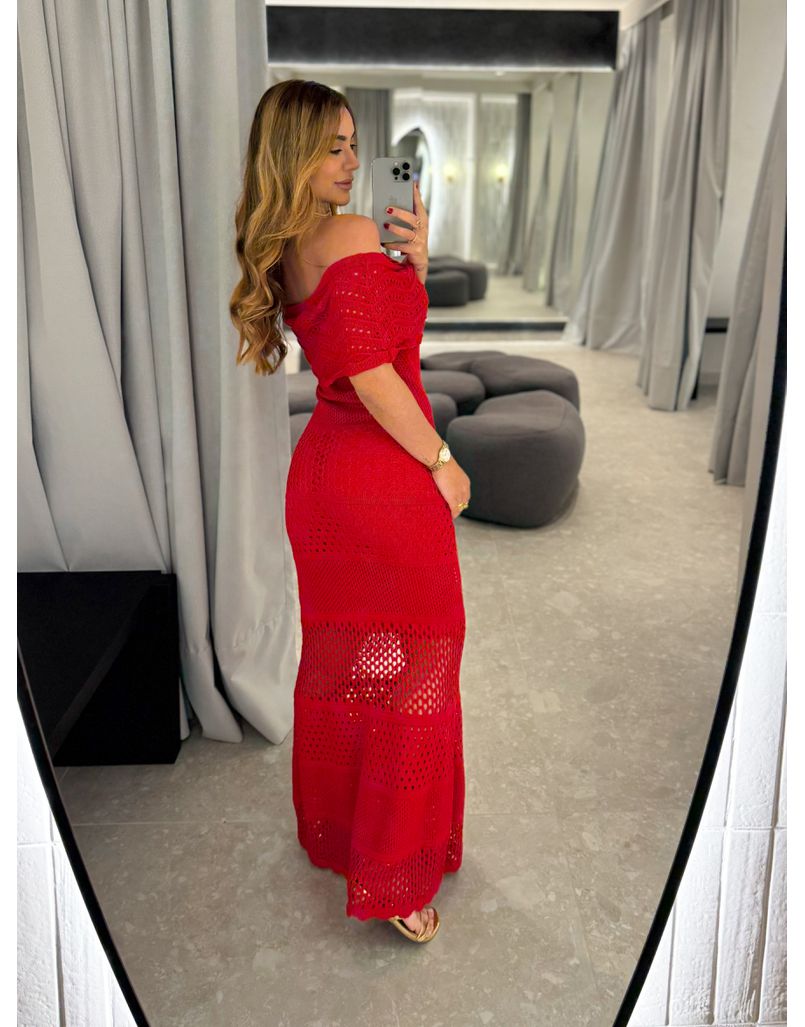 Vestido Tricot Rubiana Vermelho 