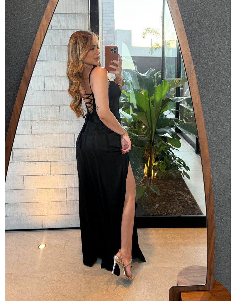 Vestido Longo Marrocos Preto