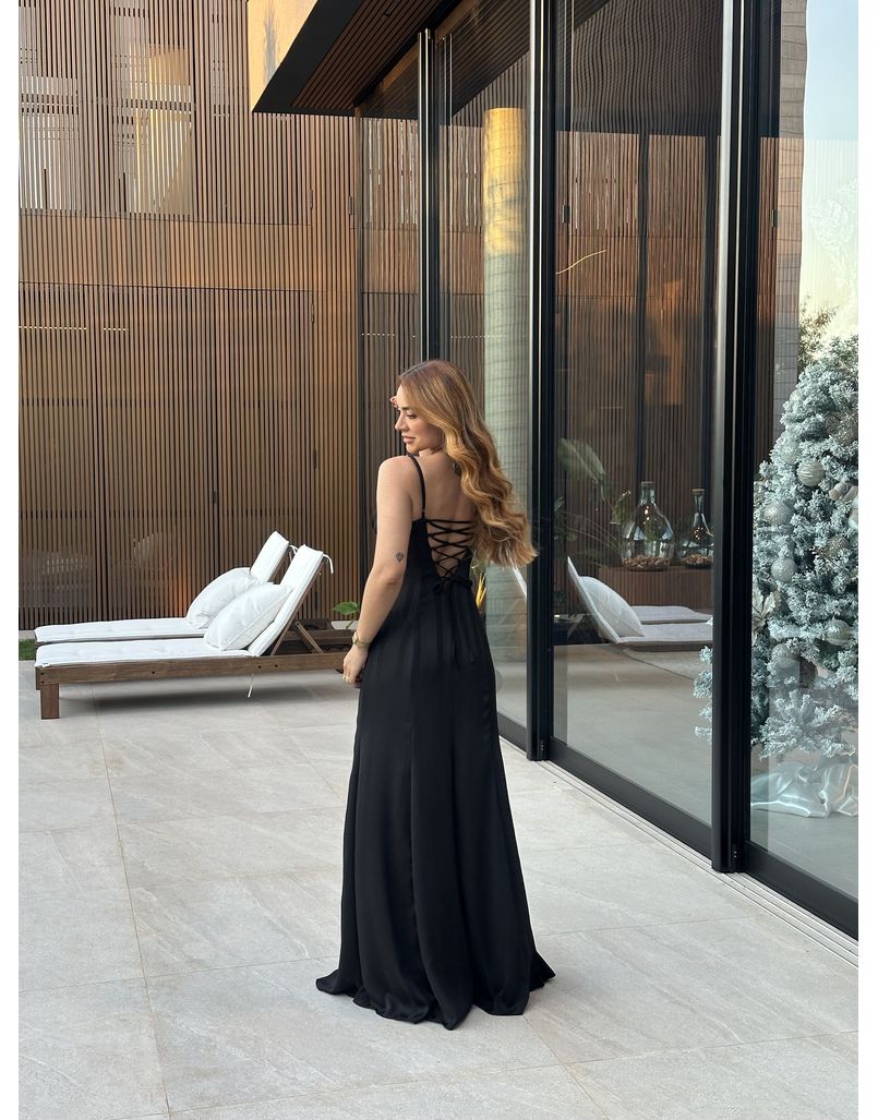 Vestido Longo Marrocos Preto