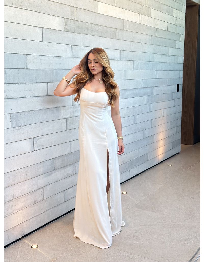 Vestido Longo Marrocos Champagne