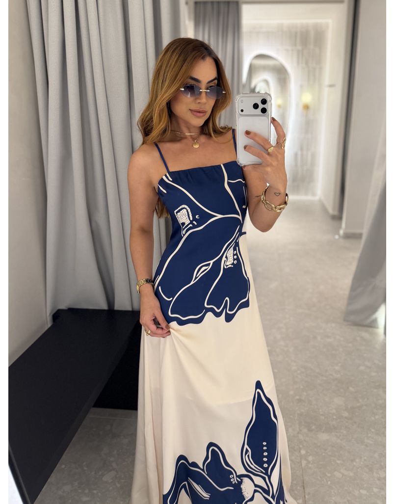 Vestido Longo Estampado Zoe Marinho