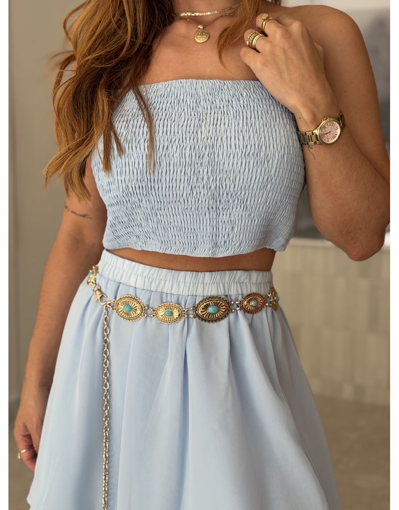 Cinto Metal Turquesa