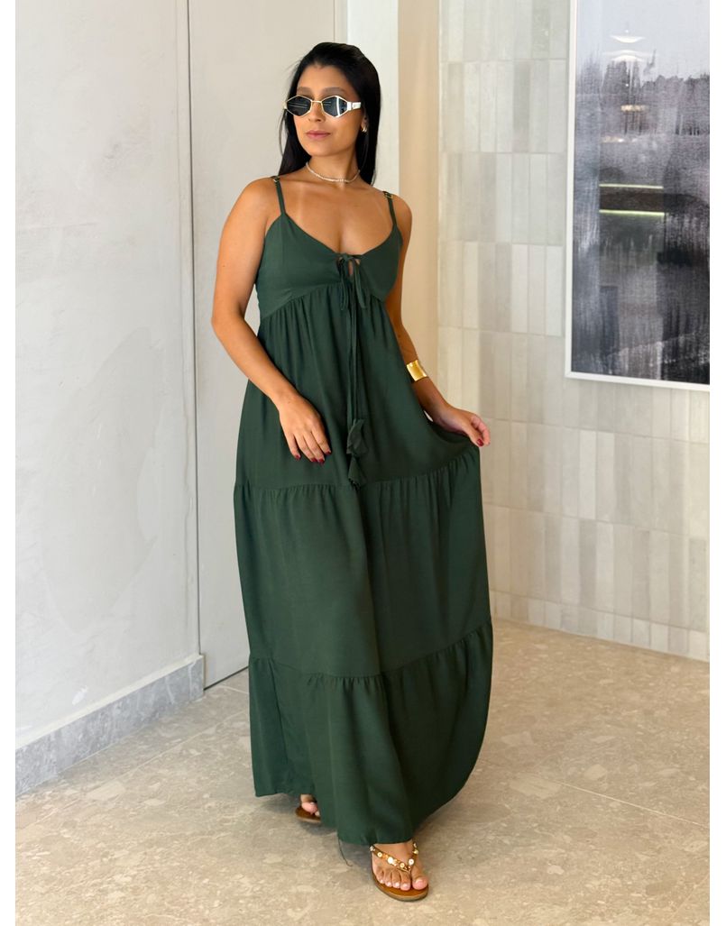 Vestido Viscolinho Louise Verde