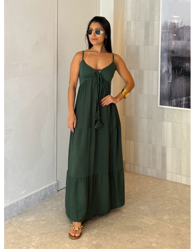 Vestido Viscolinho Louise Verde