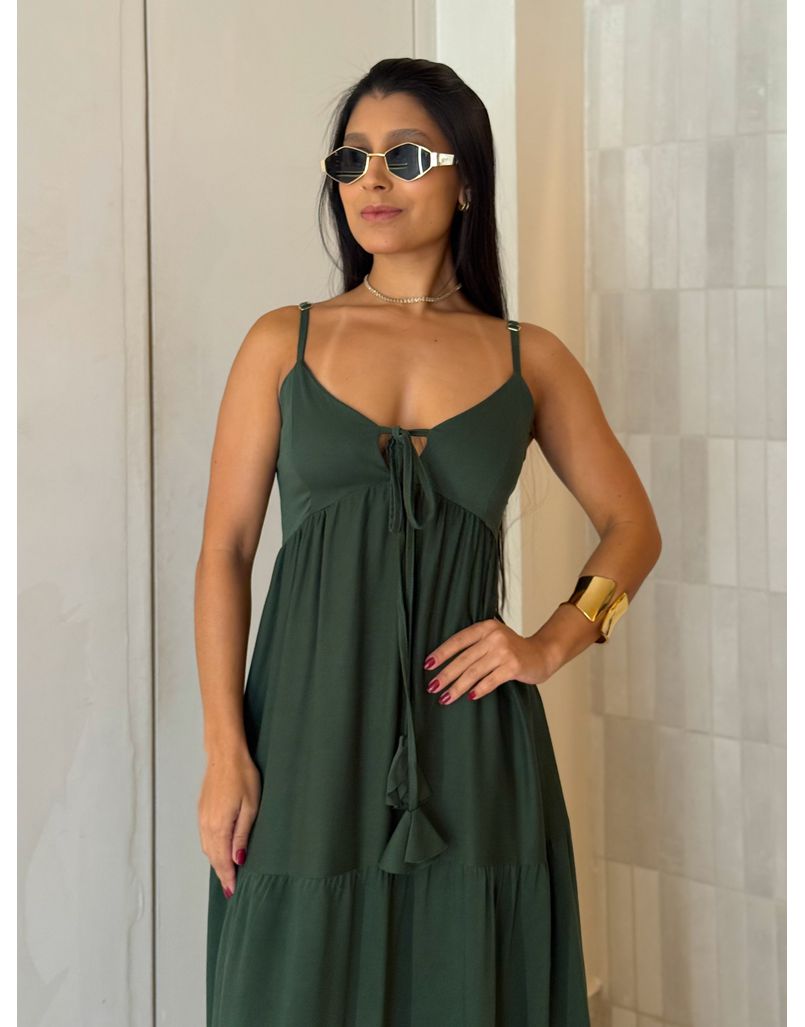 Vestido Viscolinho Louise Verde