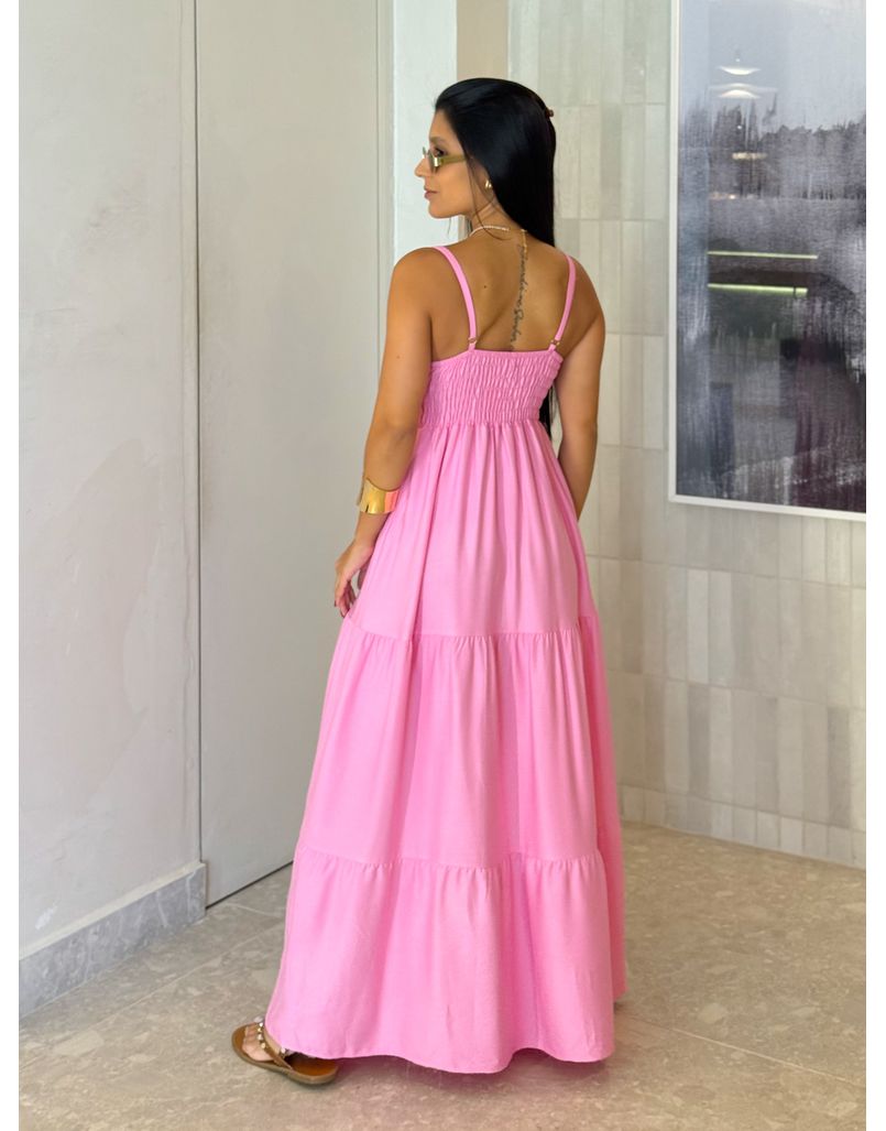 Vestido Viscolinho Louise Rosa