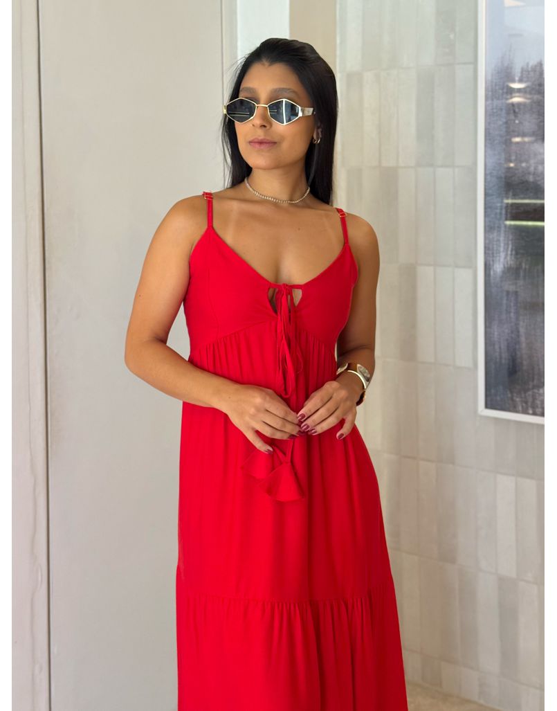 Vestido Viscolinho Louise Vermelho