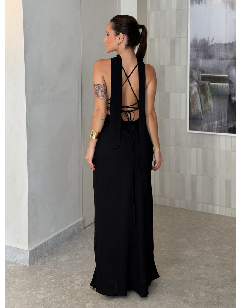 Vestido Midi Fernanda Preto