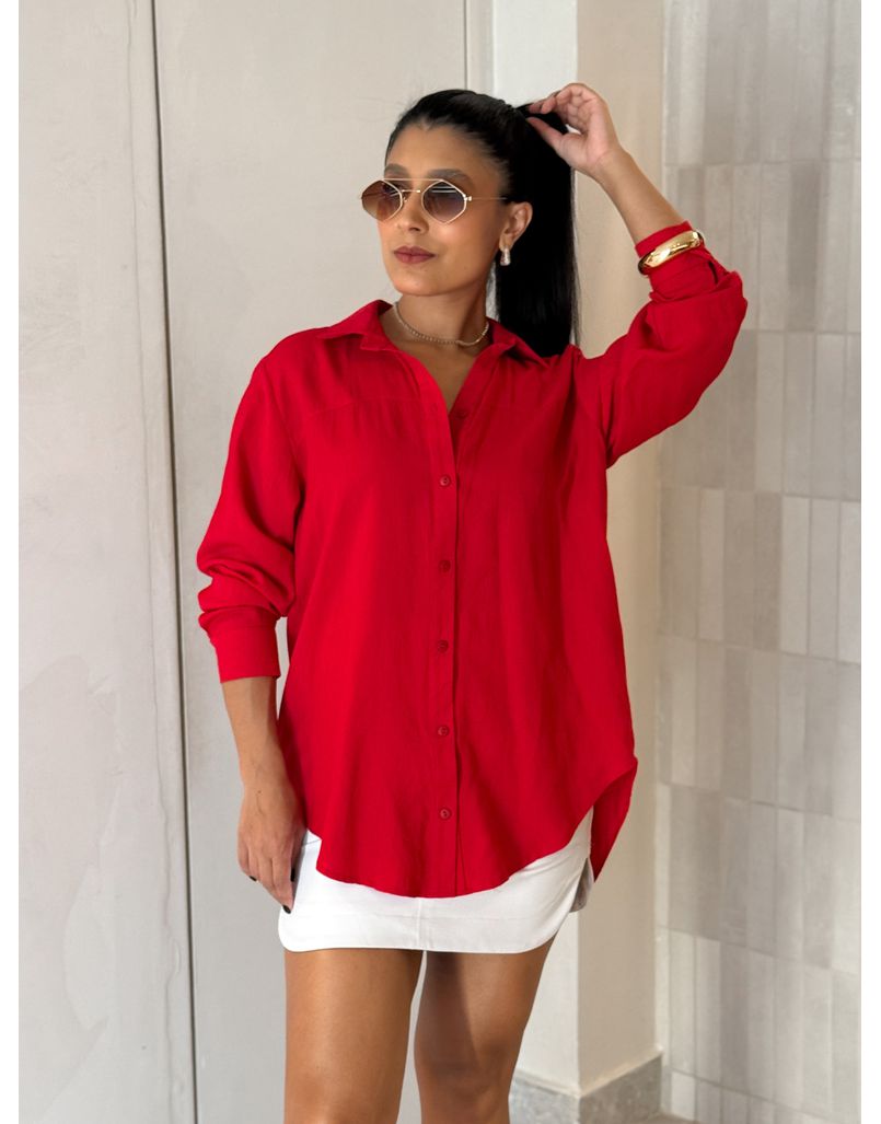Camisa Viscolinho Talita Vermelha 