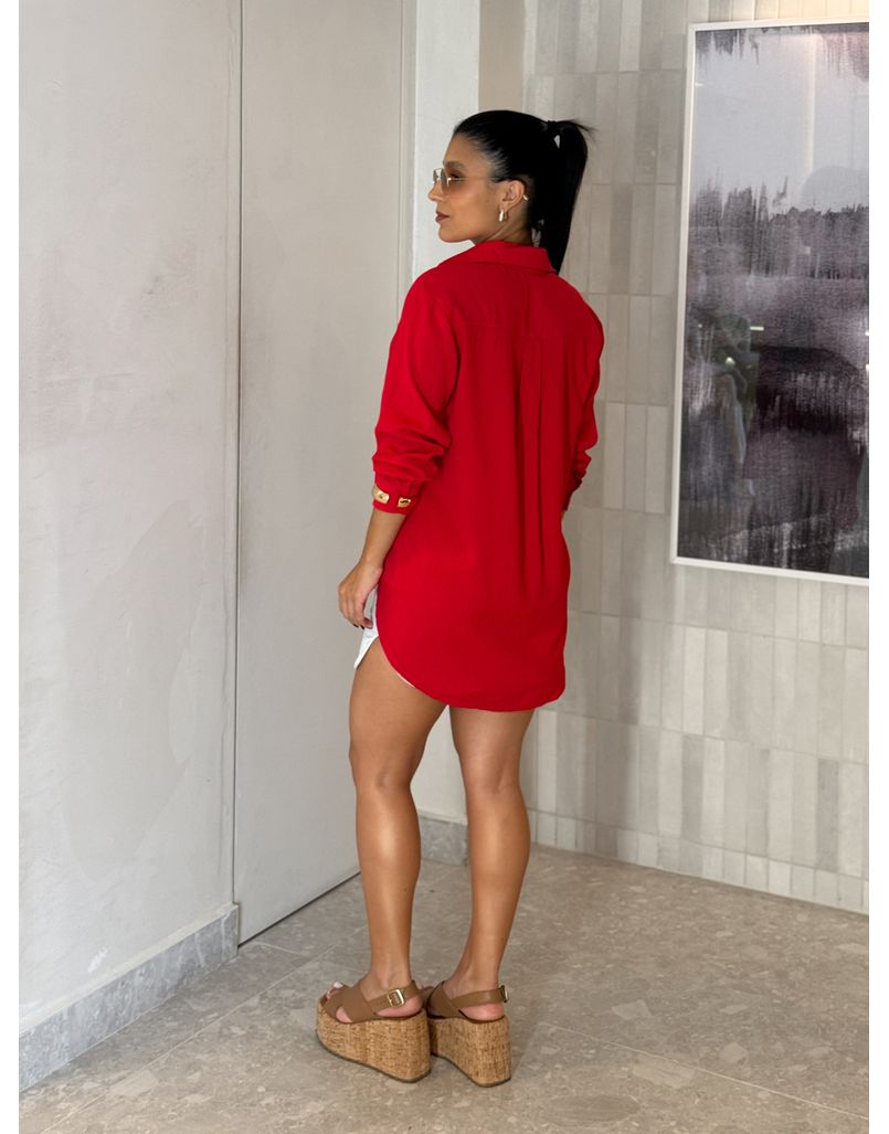 Camisa Viscolinho Talita Vermelha 