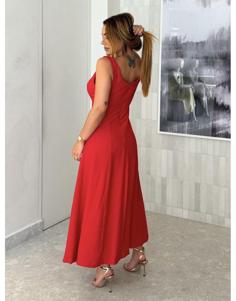 Vestido Midi Perry Vermelho