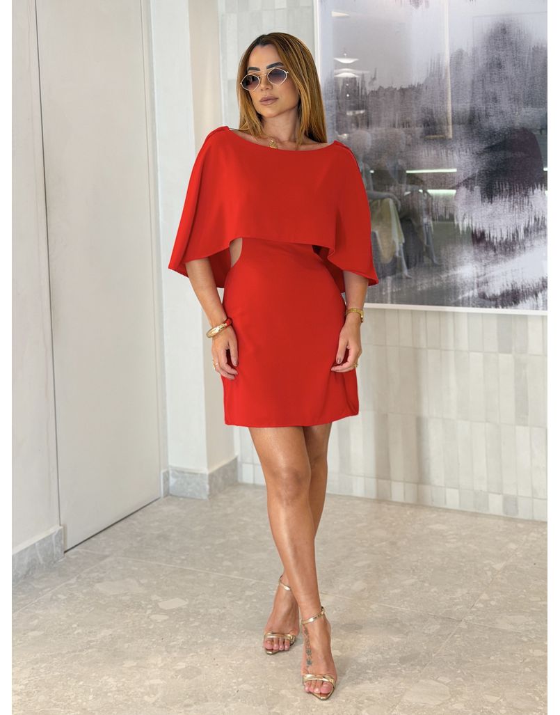 Vestido Vazado Verônica Vermelho 