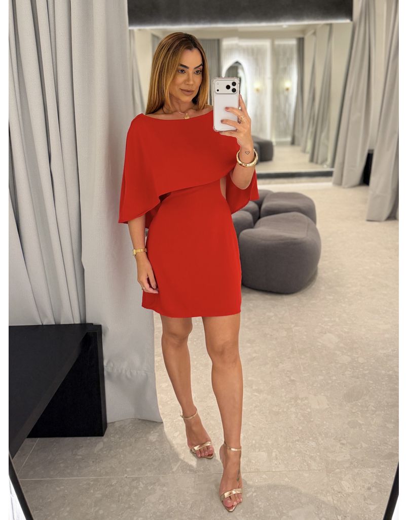 Vestido Vazado Verônica Vermelho 