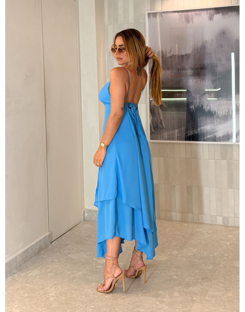 Vestido Midi Leia Azul