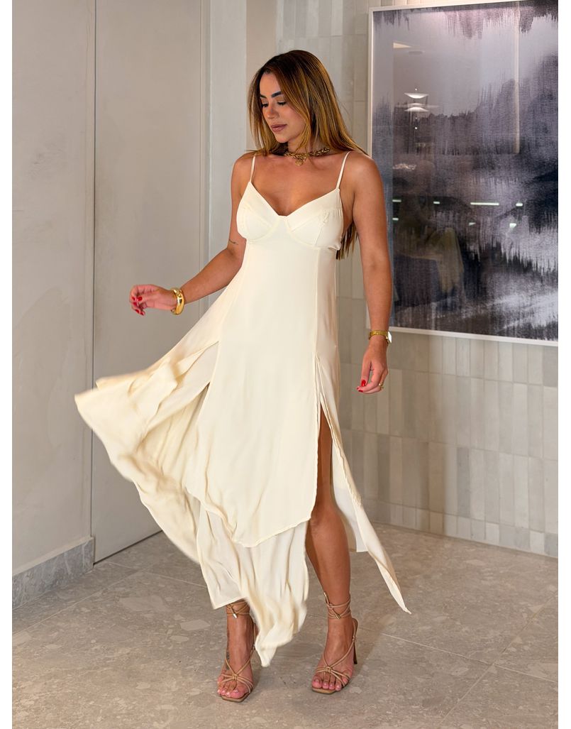 Vestido Midi Leia Perola