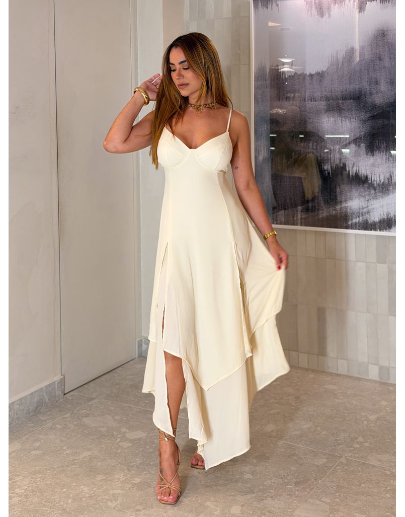 Vestido Midi Leia Perola