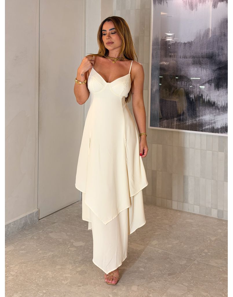 Vestido Midi Leia Perola