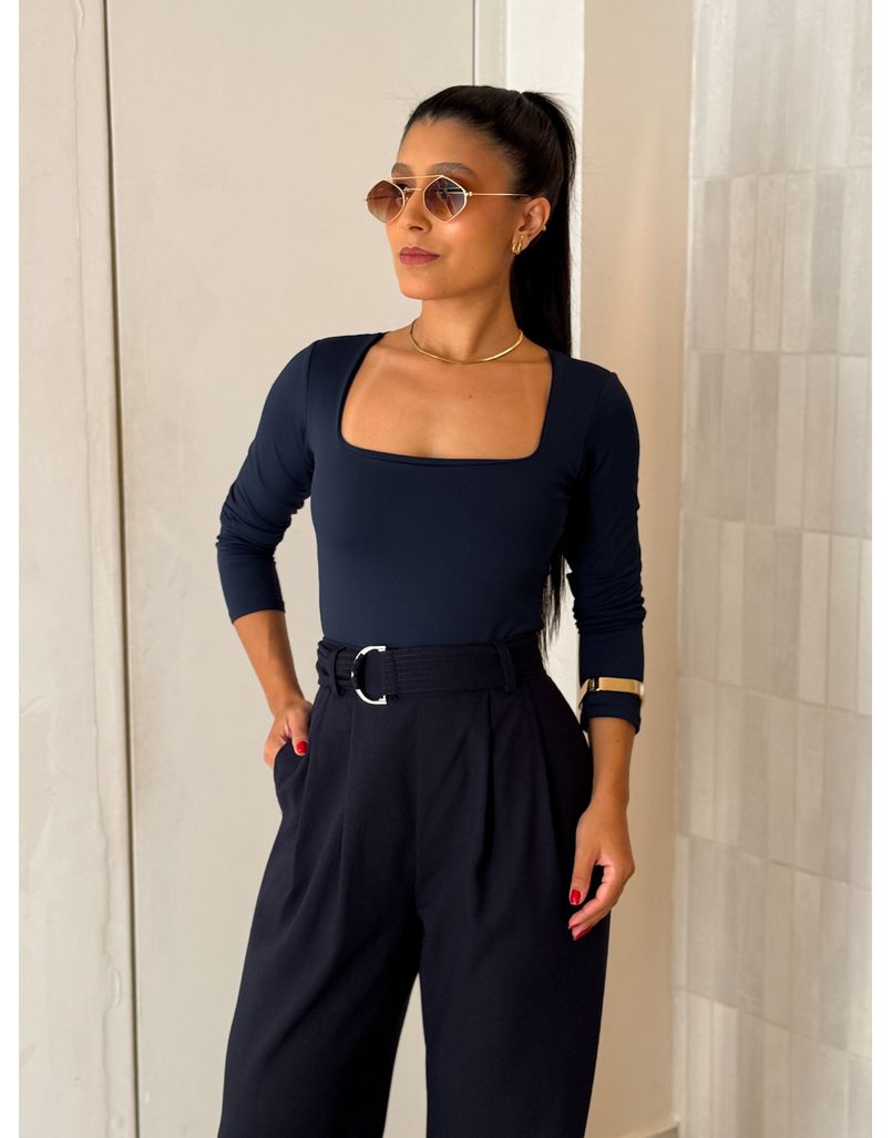 Body Manga Longa Líbia Marinho