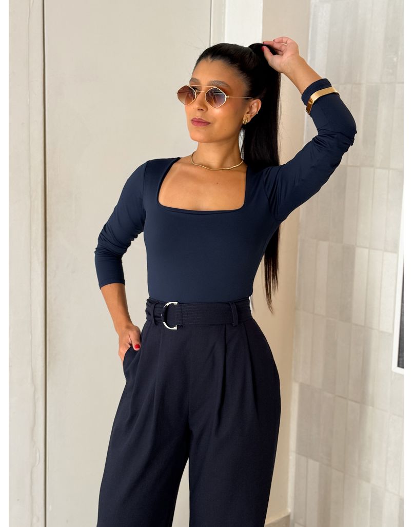 Body Manga Longa Líbia Marinho