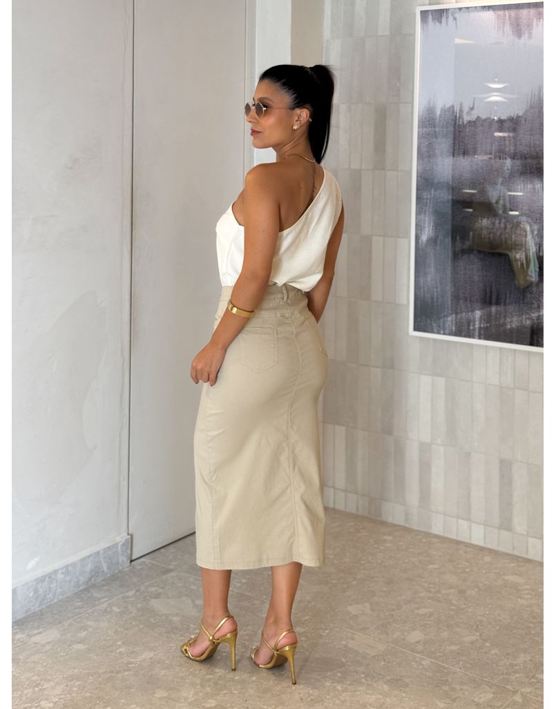 Saia Midi Iara Areia