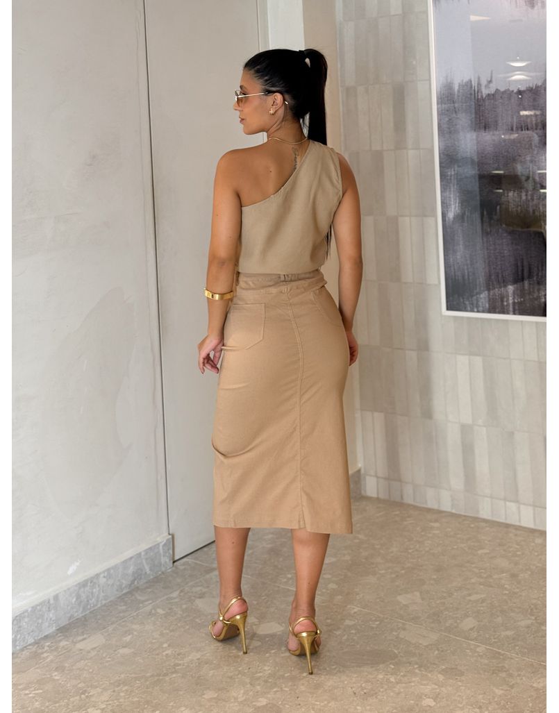 Saia Midi Iara Cappuccino 