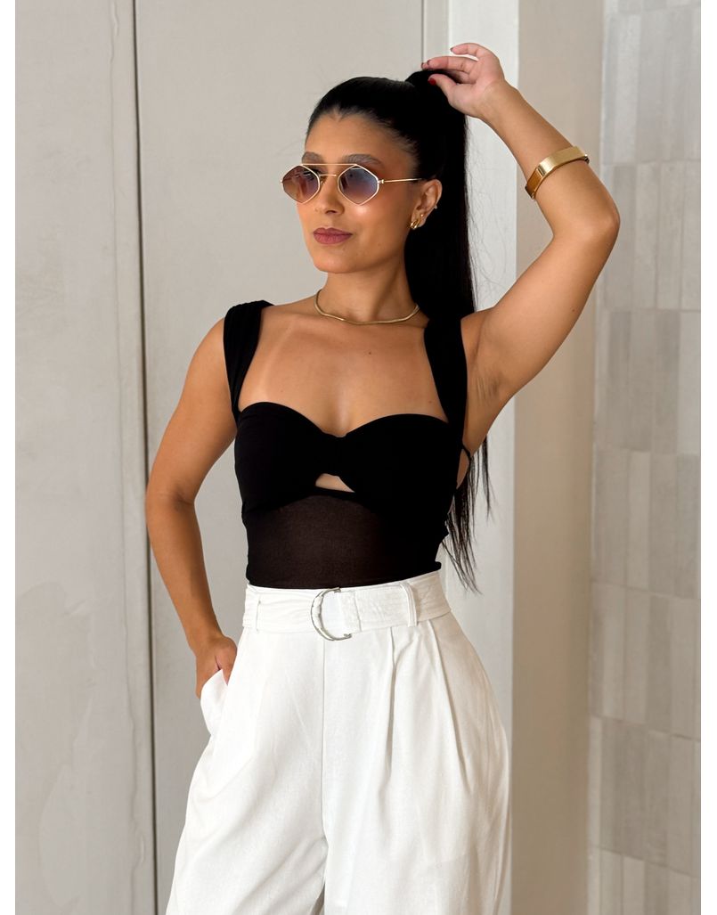 Blusa Amarração Alessandra Preta