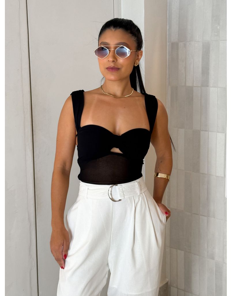 Blusa Amarração Alessandra Preta
