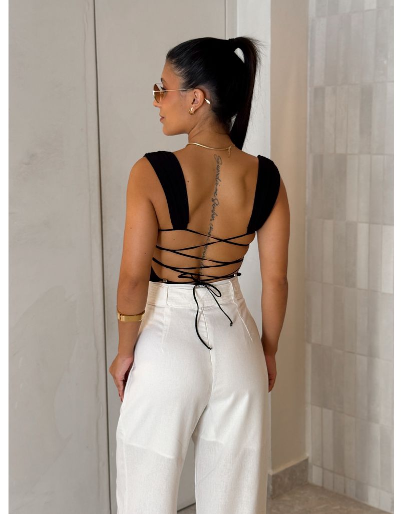 Blusa Amarração Alessandra Preta