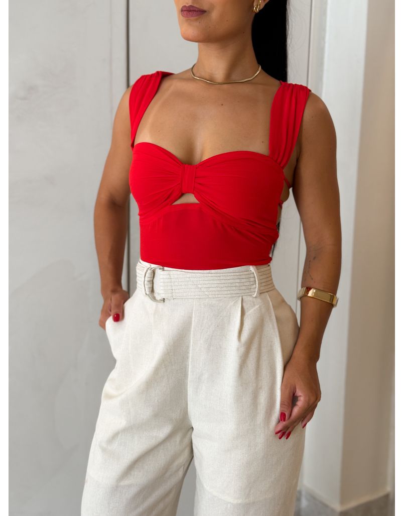 Blusa Amarração Alessandra Vermelha