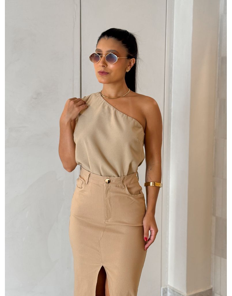 Blusa Viscolinho Viena Cappuccino