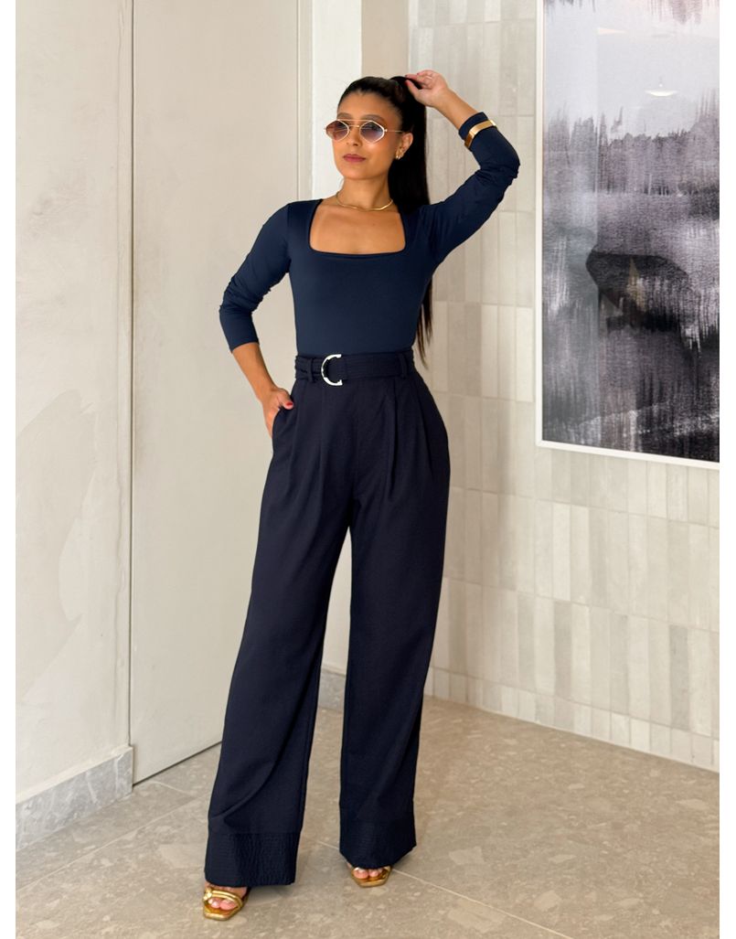 Calça Linho Célia Azul