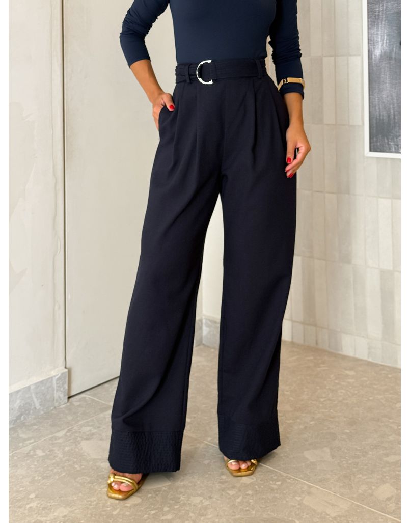 Calça Linho Célia Azul