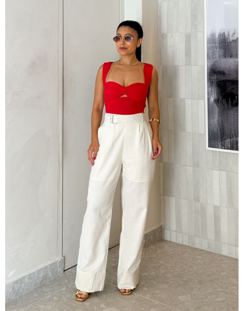 Calça Linho Célia Cru 