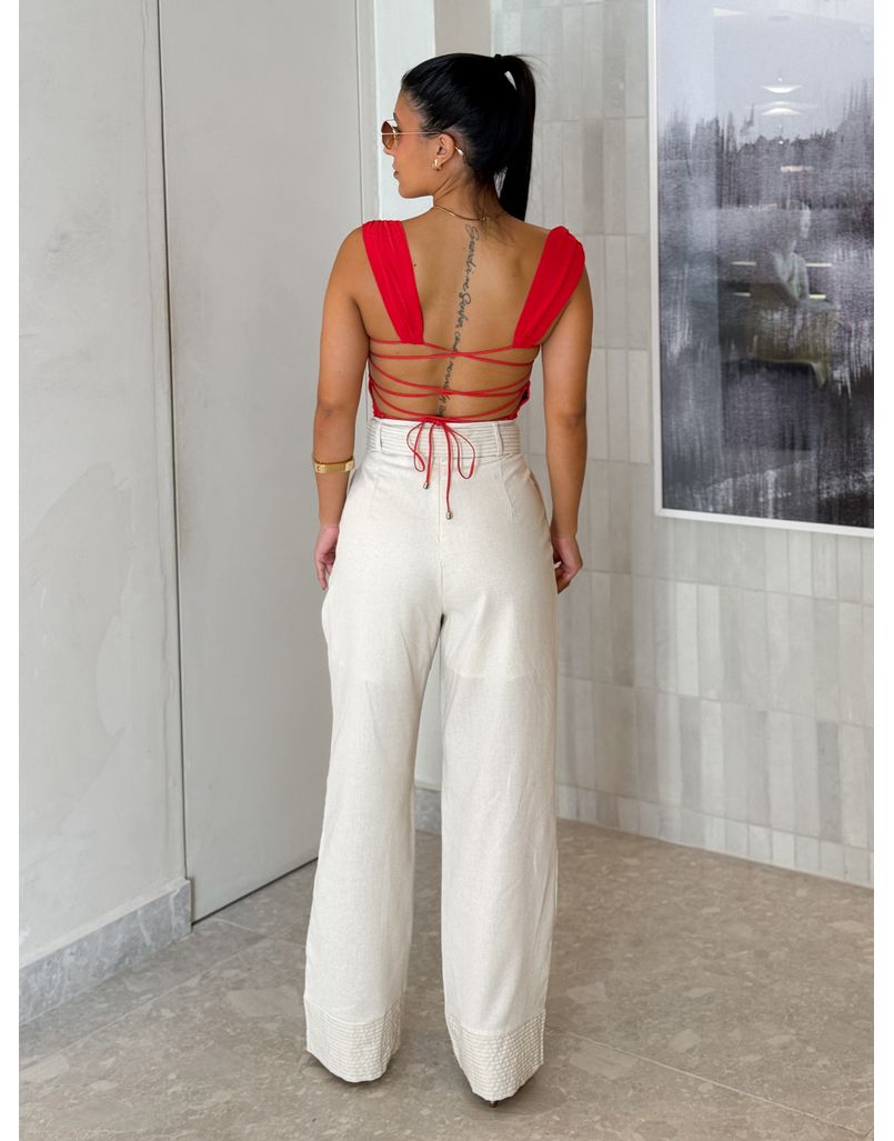 Calça Linho Célia Cru 