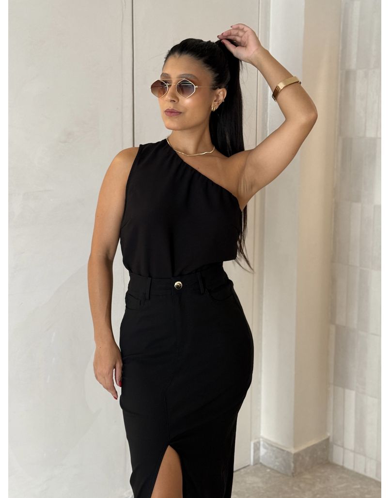 Blusa Viscolinho Viena Preto