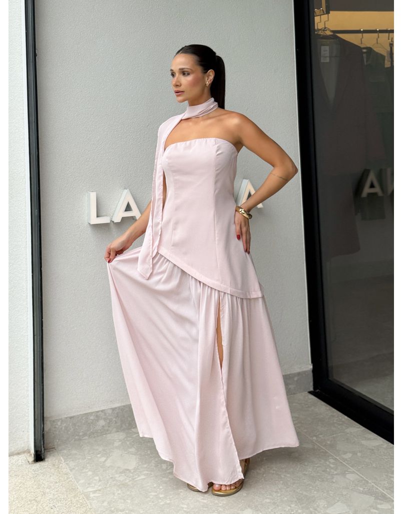 Vestido Midi Polly Rosa