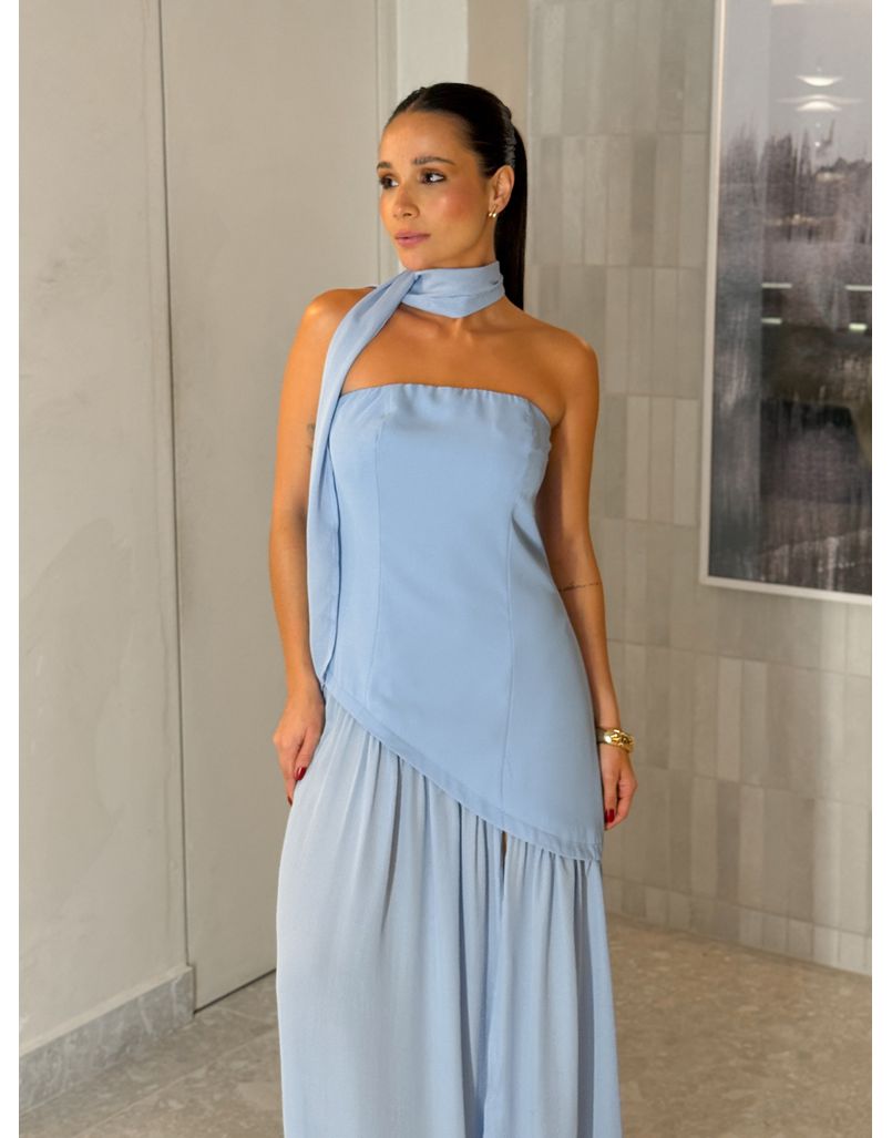 Vestido Midi Polly Azul