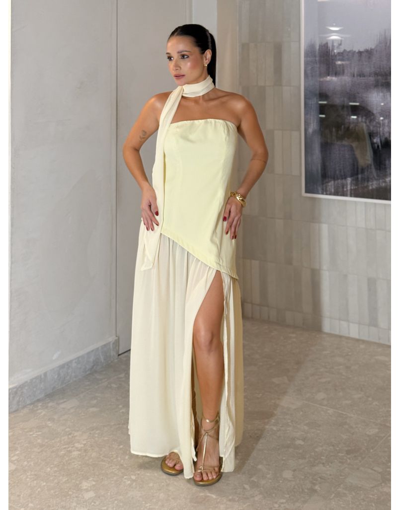 Vestido Midi Polly Manteiga