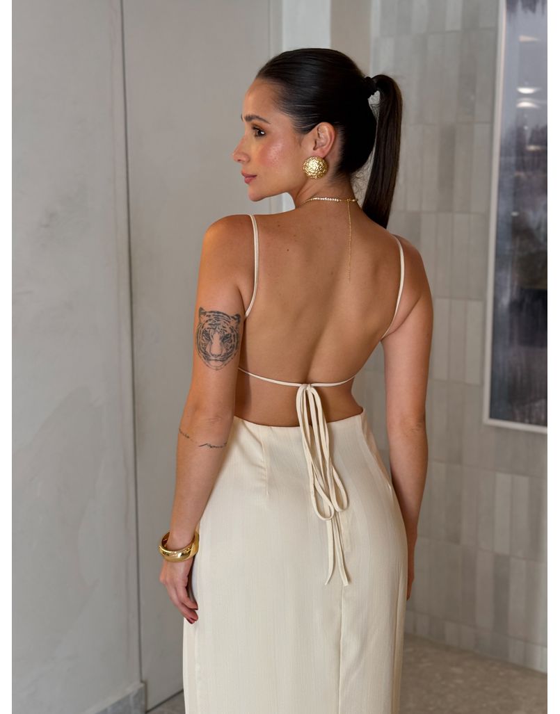 Vestido Longo Celeste Pérola 