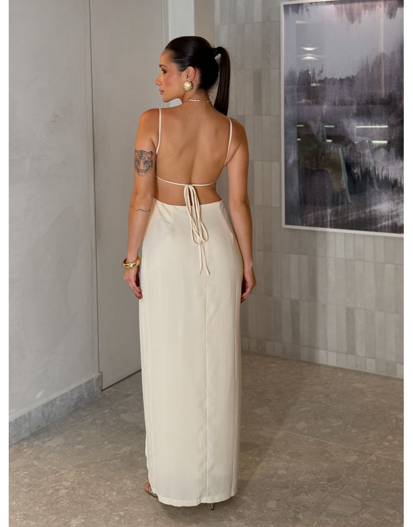 Vestido Longo Celeste Pérola 