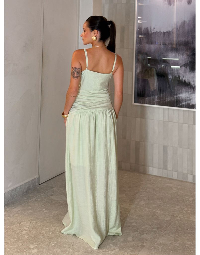 Vestido Franzido Alexia Verde