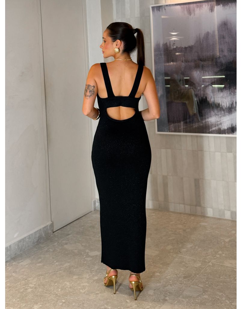 Vestido Lurex Sandra Preto 