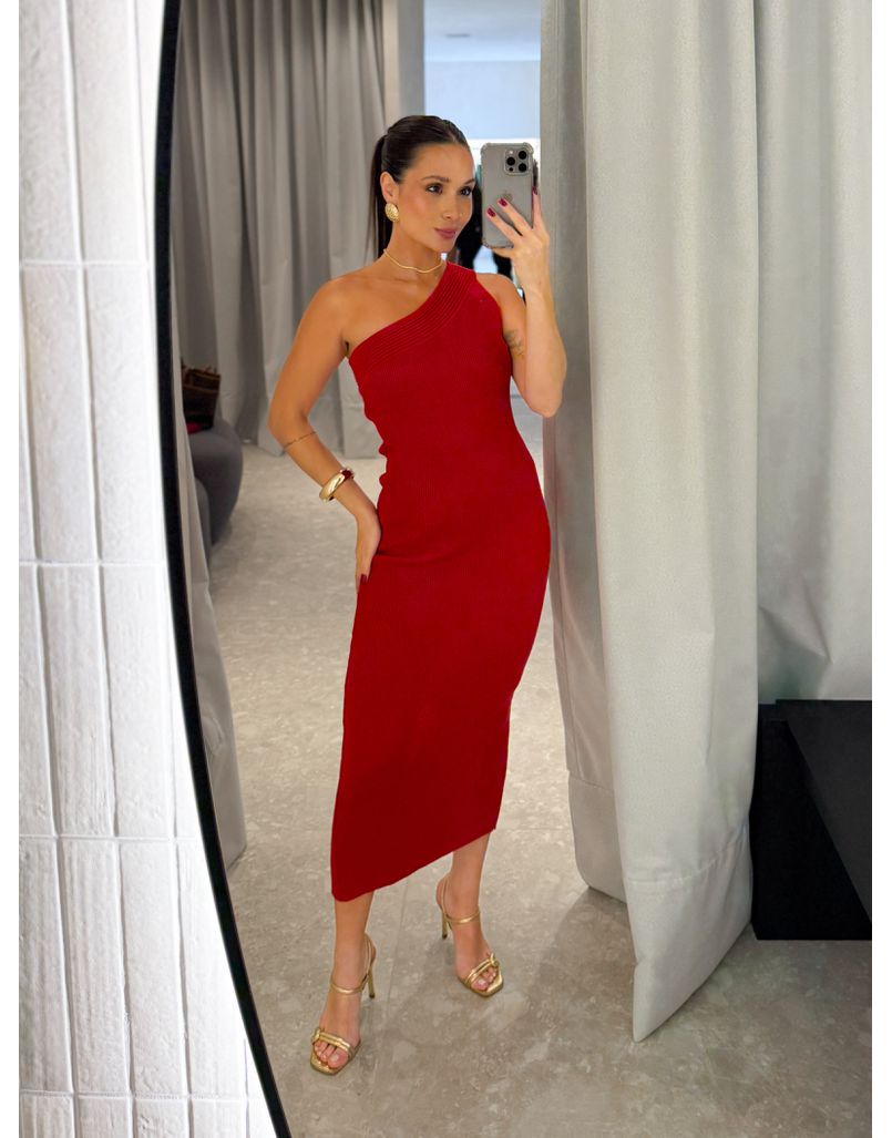 Vestido Lurex Morgana Vermelho