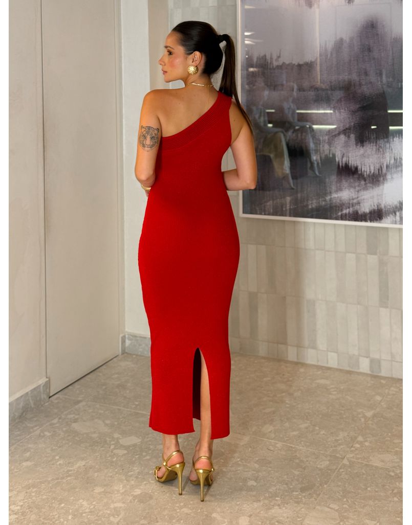 Vestido Lurex Morgana Vermelho