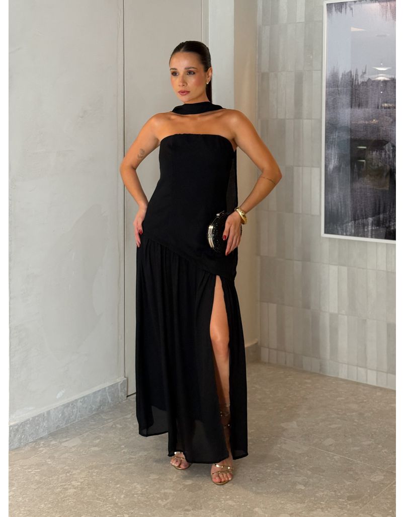 Vestido Midi Polly Preto