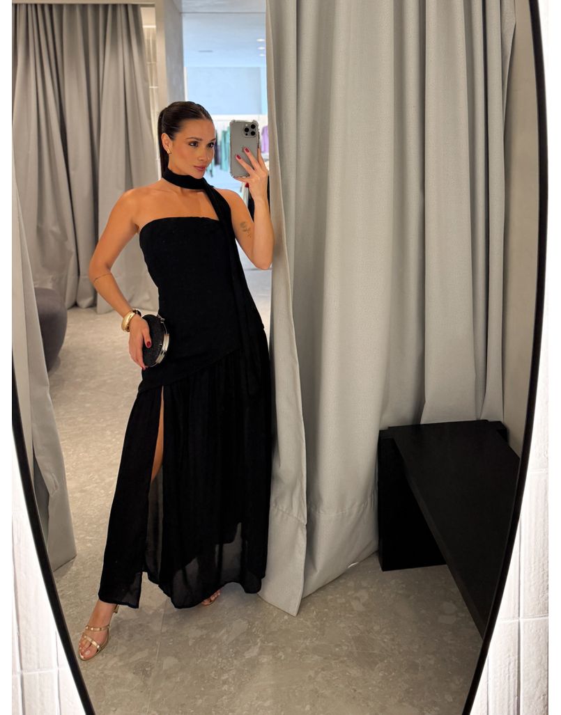 Vestido Midi Polly Preto
