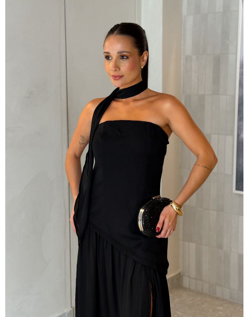 Vestido Midi Polly Preto