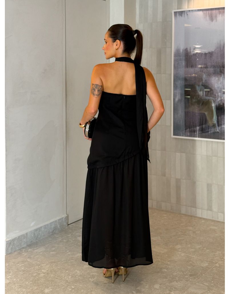 Vestido Midi Polly Preto